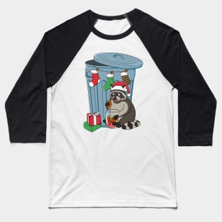 Raccoon Holiday Baseball T-Shirt